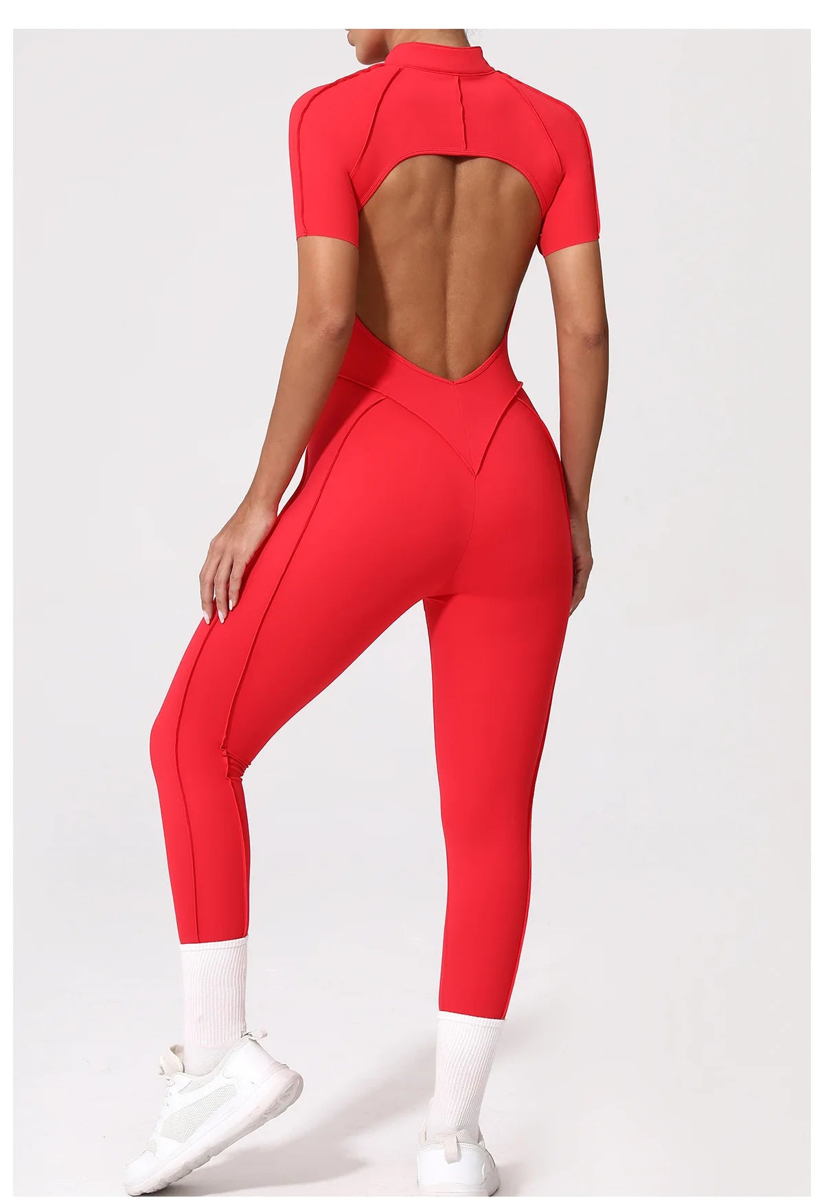 Gym Jumpsuit Women's Fitness Suit Zipper Long Sleeved Sets Sports Overalls for Woman Tracksuit Yoga Clothing Workout Sportswear