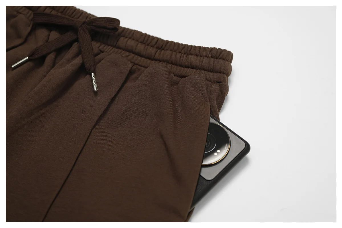 Winter High Waist Loose Fit Sports Sweatpants for Women Pocket Straight Leg Casual Pants Fitness Running Sports Pants for Women