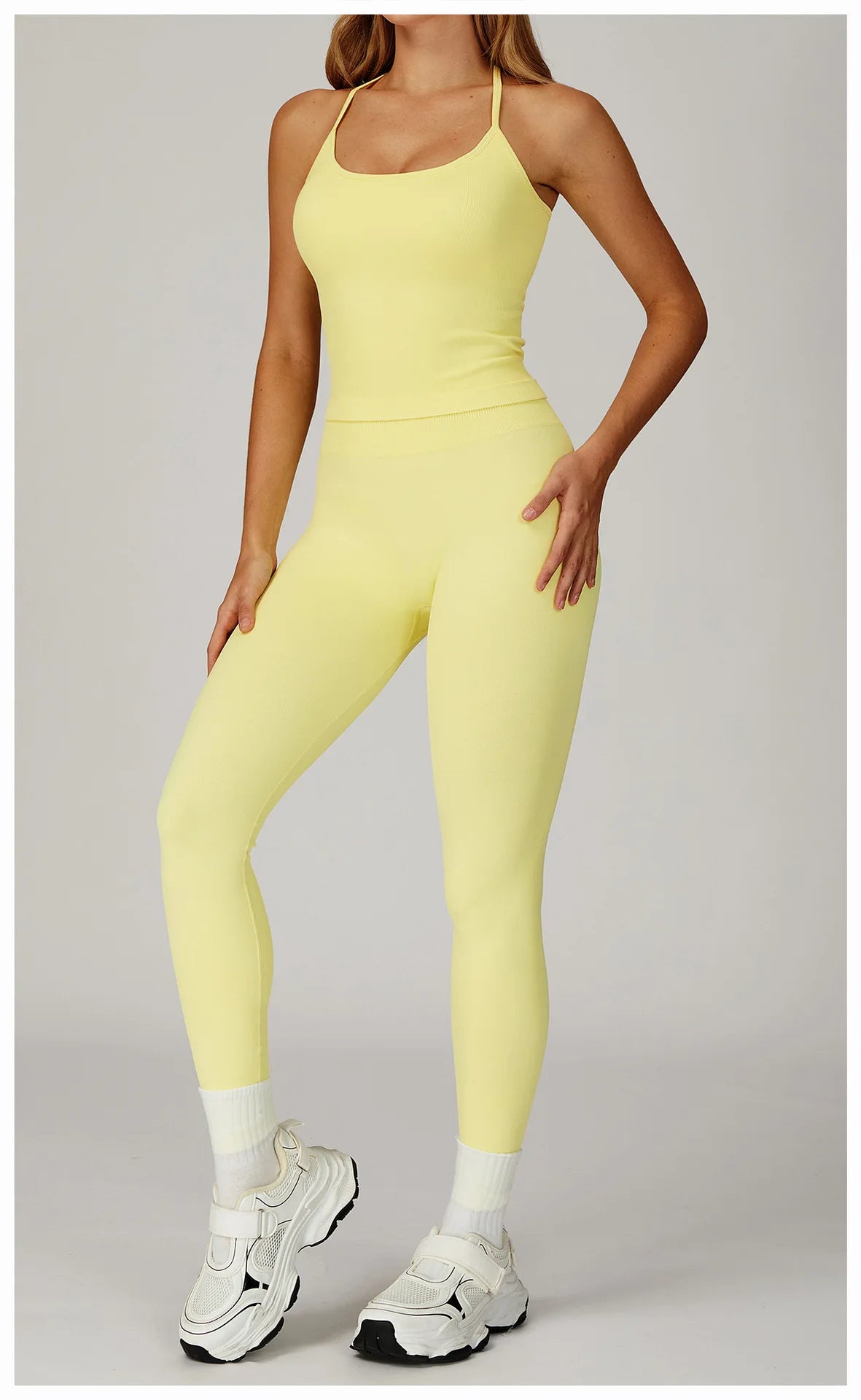 2PCS Seamless Yoga Set Gym Clothes Athletic Wear Women Fitness Set Tracksuits Sports Long Sleeved Gym Suit Leggings Sportswear