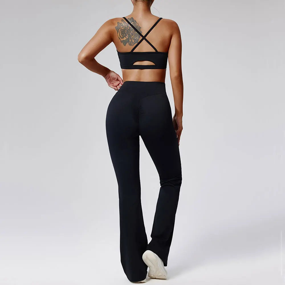 Women Tracksuit 2PCS Yoga Set Workout Clothes Sportswear Gym Clothing High Waist Leggings Fitness Bra Sports Suits Athletic Wear