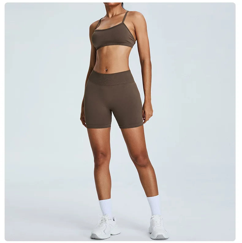 Seamless Yoga Shorts Women High Waist Workout Shorts Fitness Yoga Lift Butt Fitness Women Shorts Gym Short Running Sportswear