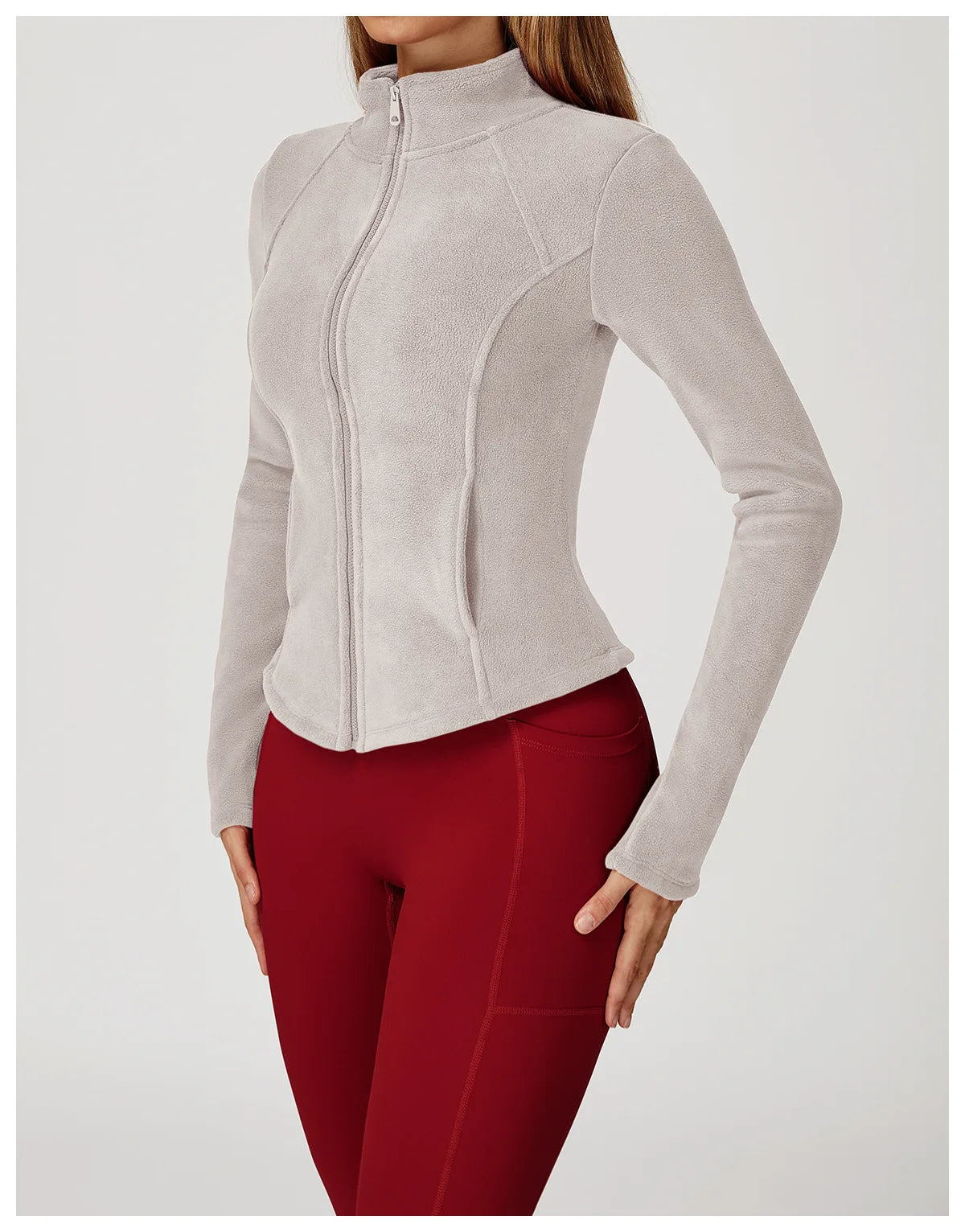 Winter Fleece Jacket for Women Yoga Long Sleeved Lamb Fleece Jacket Fleece Outdoor Top Thickened Warm Jacket for Women Top