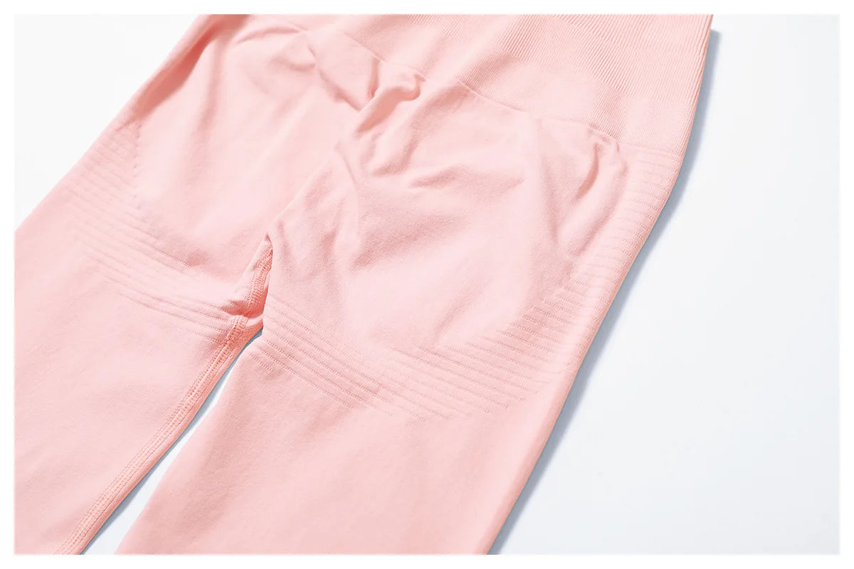 High Waist Seamless Leggings Women Fitness Running Yoga Pants Ribbed Leggings Energy Gym Tights Leggings Casual Workout Leggings