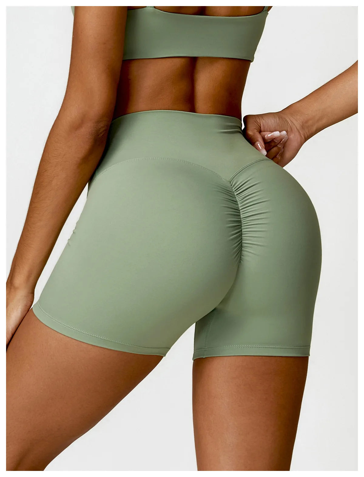 Women Sports Short Yoga Legging Shorts Squat Proof High Waist Fitness Tight Shorts Cycling Running Push Up Workout Gym Shorts