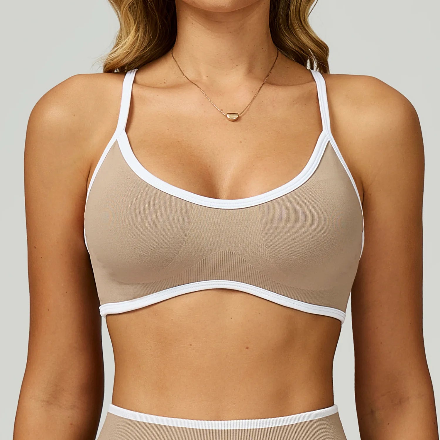 Women Seamless Halter Sports Bra High Support Push-up Open Back activewear Gym Tank Top Fitness Underwear Yoga Workout Brassiere