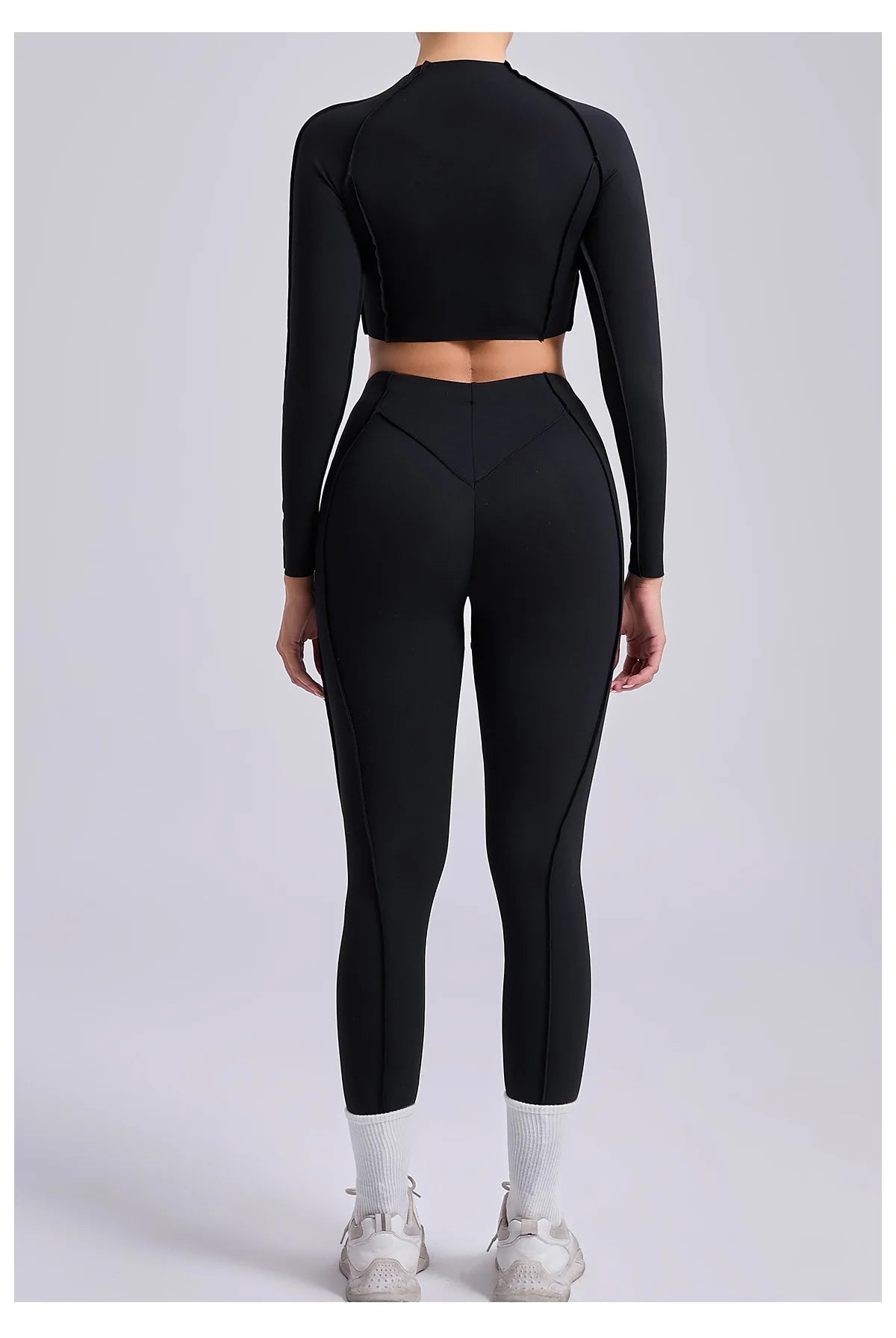 Yoga Set 2 Pieces Gym Clothes Sportswear Yoga Suits For Women Fitness Set Workout Tracksuits Sports Long Sleeved Gym Leggings