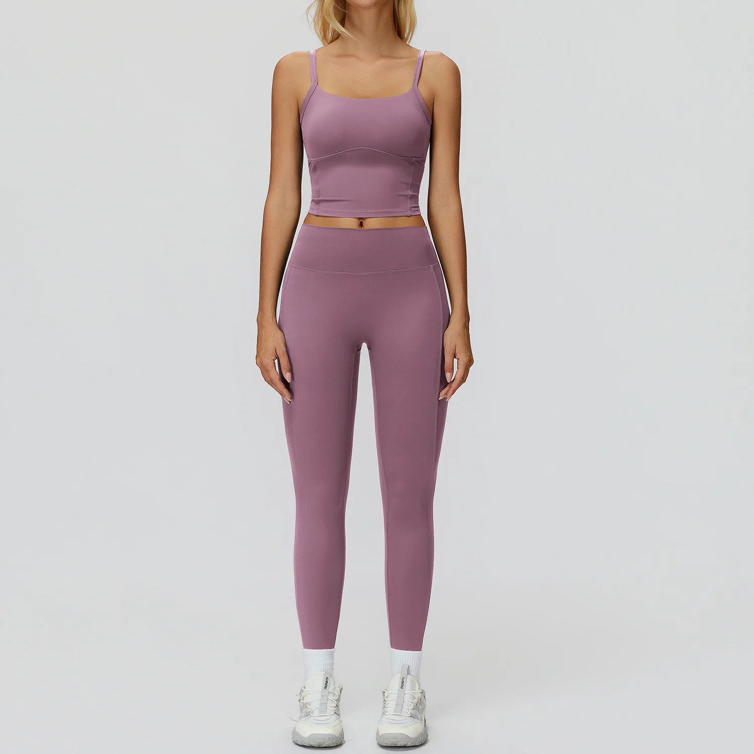 Yoga Suit 2PCS Women Tracksuit Sports Bra High Waist Legging Gym Set Fitness Outfit Running Workout Clothes Push Up Sportswear