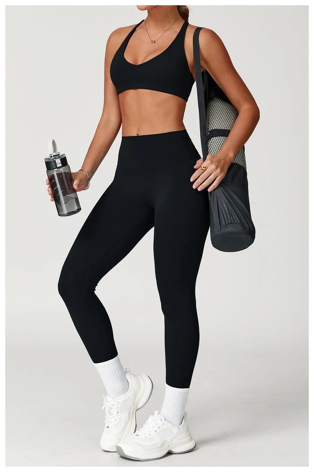 Sexy Backless Gym Sport Bra Sports Bra Anti-sweat Breathable Yoga Bra Shockproof Crop Top Fitness Top Push Up Workout Top Women