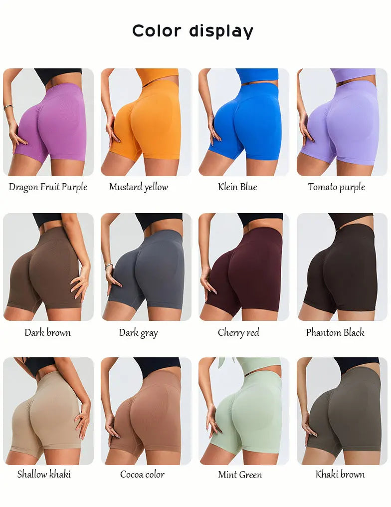 High Waist Seamless Shorts Women Scrunch Butt Yoga Shorts Push Up Gym Shorts Athletic Booty Fitness Workout Short Women Clothing