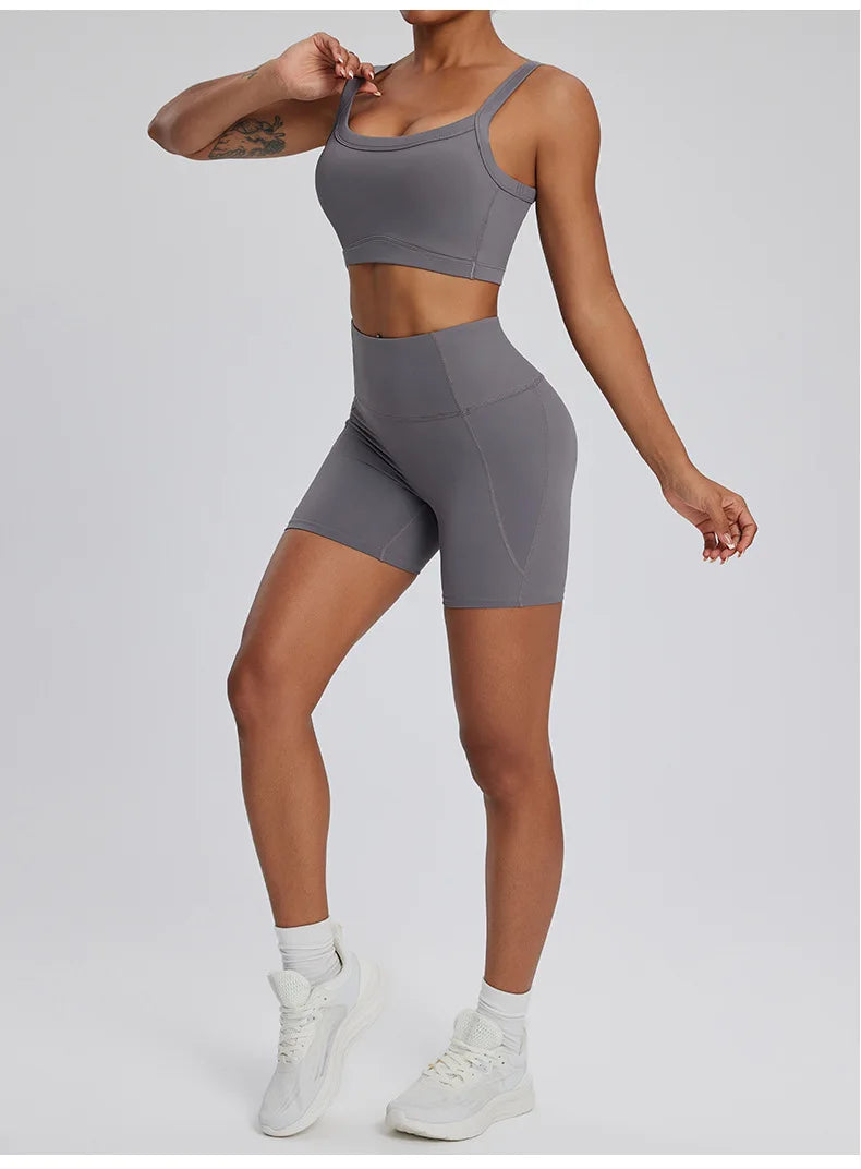 2PCS Yoga Suit Gym Set Women Clothes Running Tracksuit Workout Long Sleeve High Waist Bell-bottoms Sports Shirt Yoga Clothing