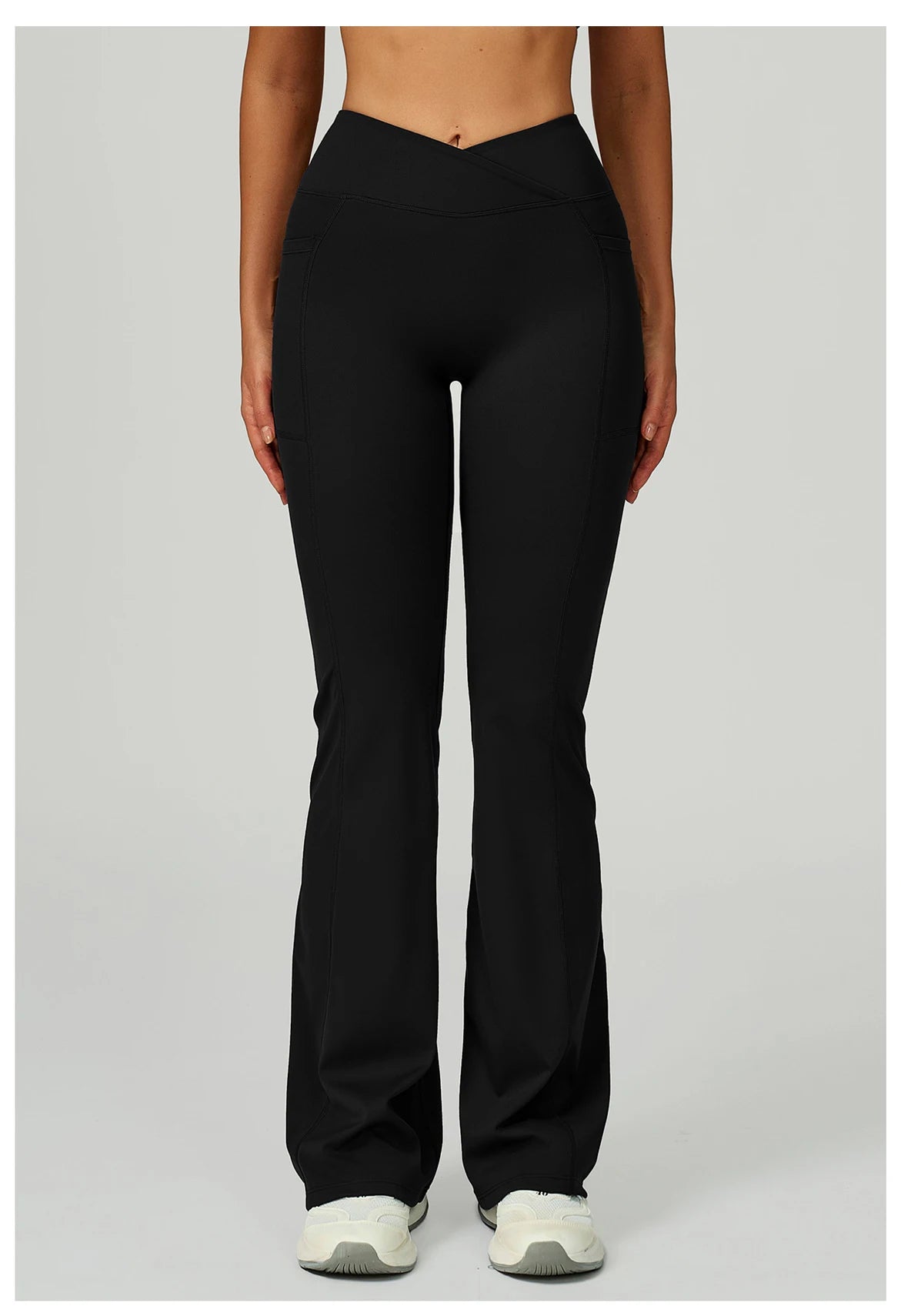 Women Flare Leggings Yoga Pants Bell-bottoms Yoga Trousers High Waist Fitness Pants Stretch Gym Casual Sports Wide Leg Pants