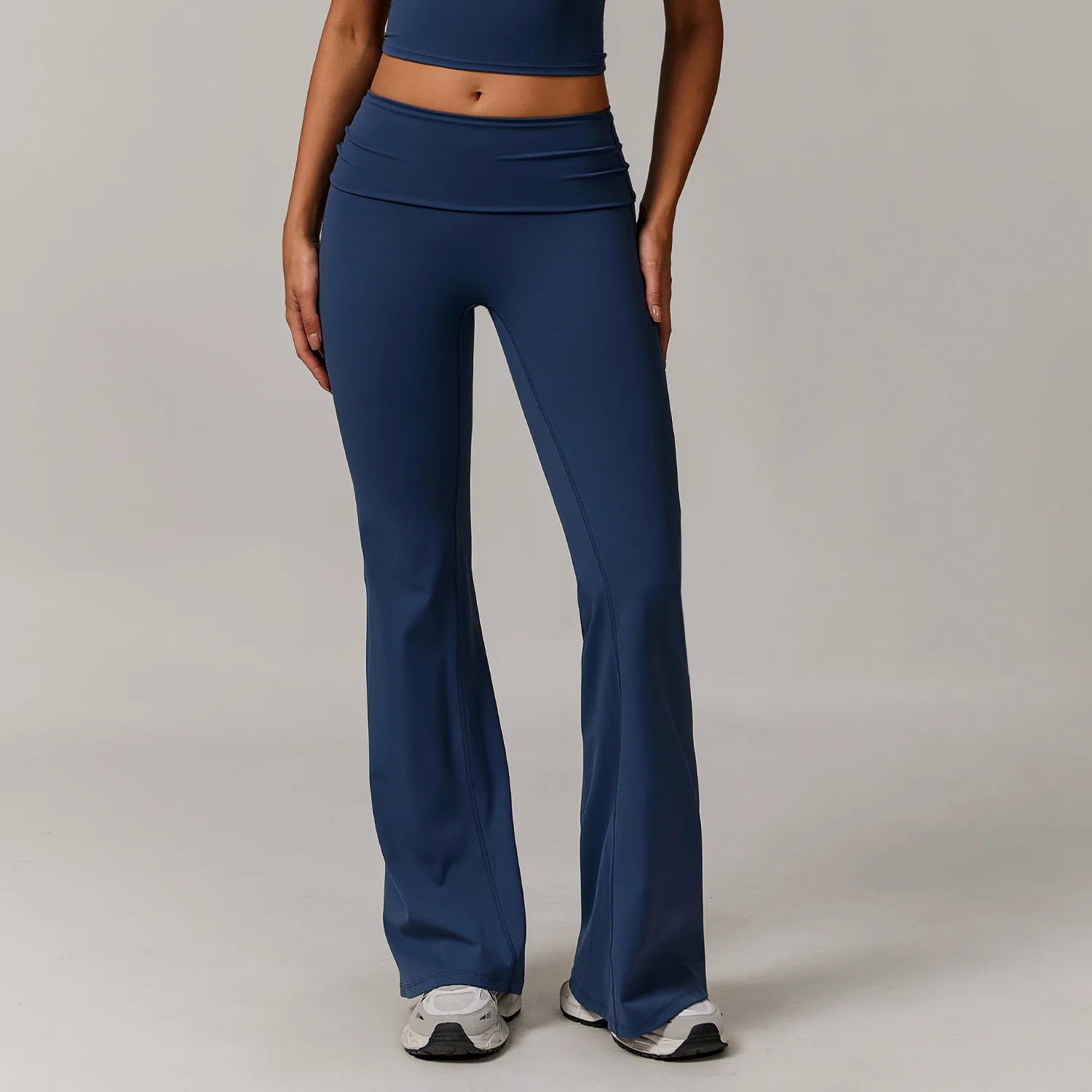 Flare Leggings Yoga Pants Women High Waist Wide Leg Yoga Pants Gym Sports Slim Flared Tights Pants Control Tummy Dance Trousers
