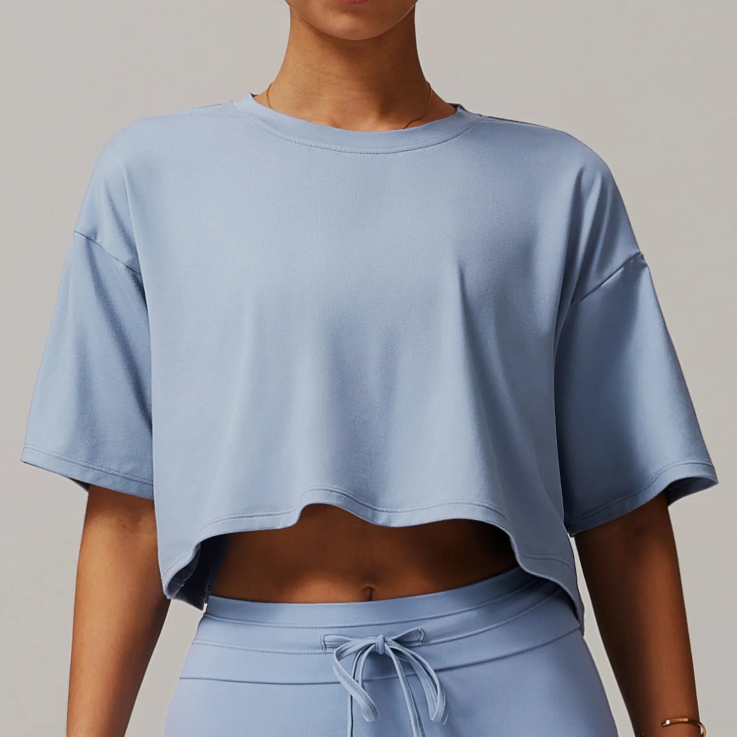 Summer New Sports Short Sleeved Top for Women Comfortable Round Neck Short T-shirt Fitness Running Yoga Short Sleeved Gym Shirt