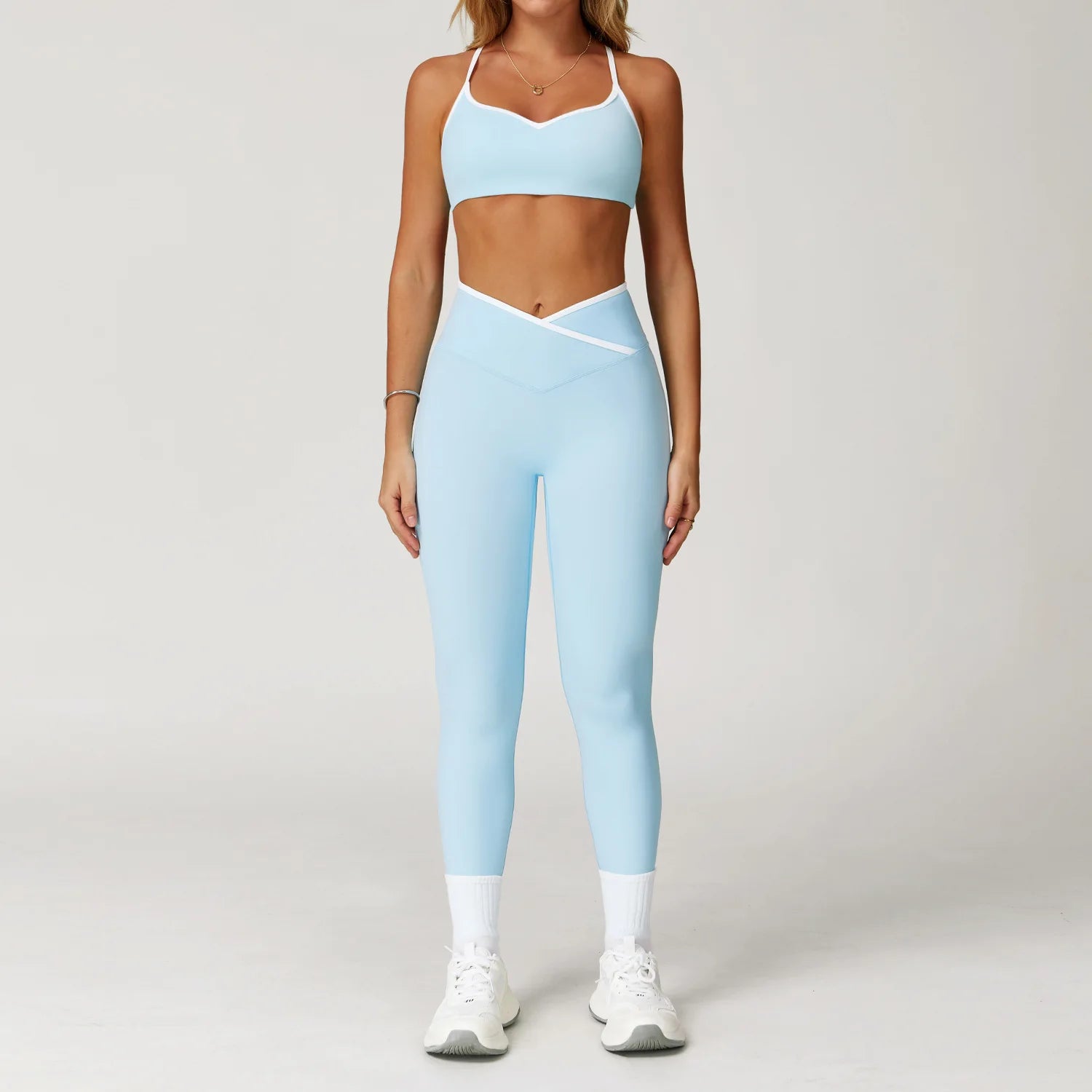 Women's Clothes Yoga Set 2 Pieces Workout Tracksuit Sportswear Gym Clothing High Waist Bell-bottoms Sexy Fitness Bta Sports Suit