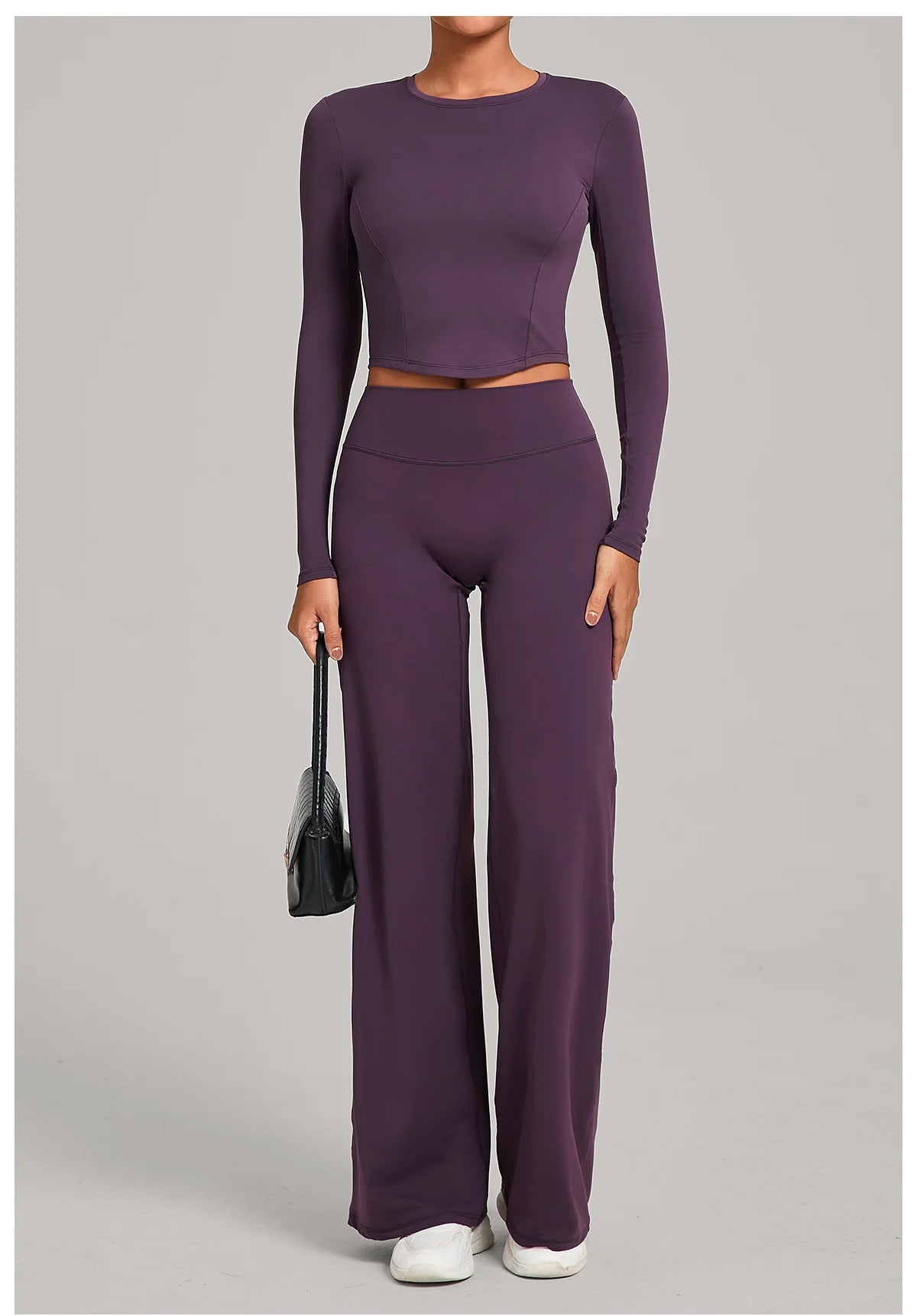 Gym Outfits 2PCS Yoga Suit Sports Set Women Sportswear Quick-Drying Women Tracksuit Running Workout Long Sleeve Yoga Clothing