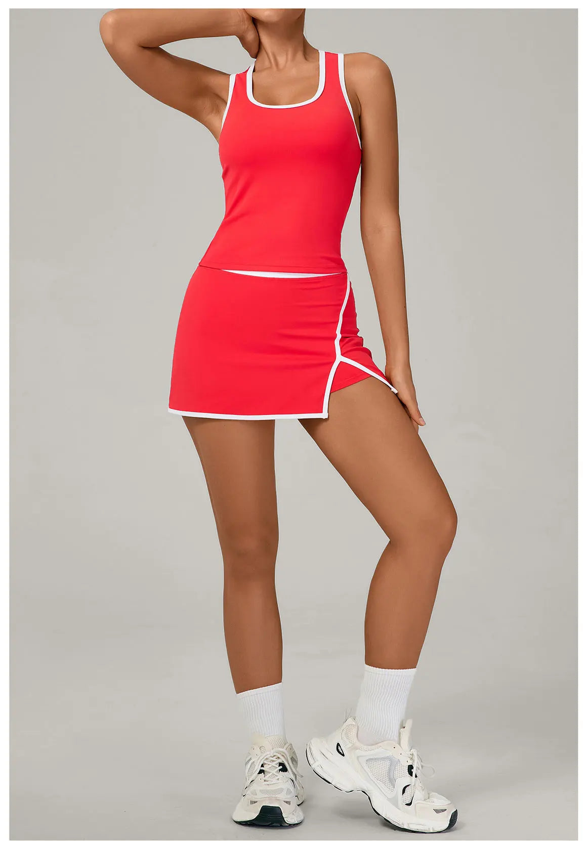 Yoga Set 2PCS Women Tracksuit Sexy Sport Bra High Waist Yoga Short Skirt Gym Clothes Fitness Sleeveless Workout Suit Sporstwear