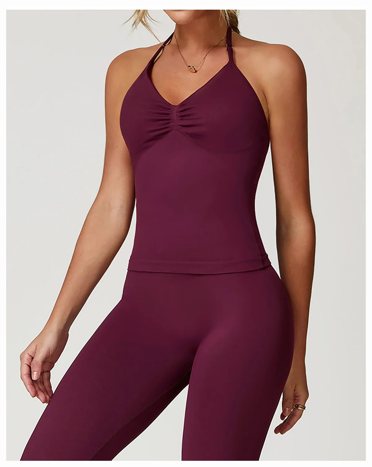 Breathable Sports Bra Crop Tops for Women Sexy Halter Sports Underwear Padded Support Yoga Workout Sports Cropped Push Up Tops