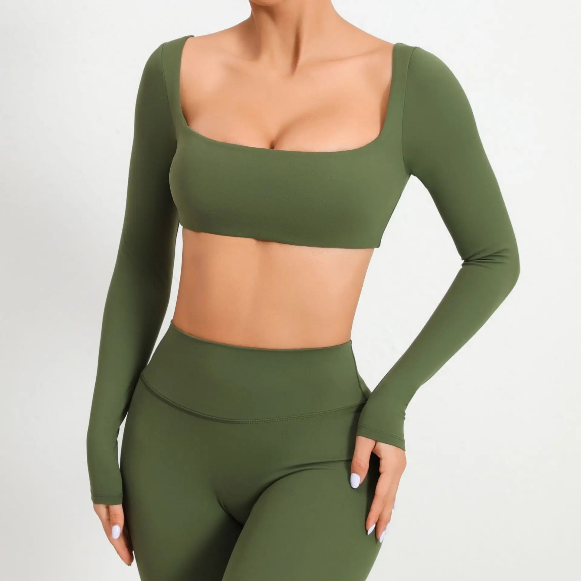 New Sport Shirt Women Clothes Sportswear Long Sleeve T-shirt for Fitness Yoga Wear Ladies Crop Top Gym Workout Top with Cups