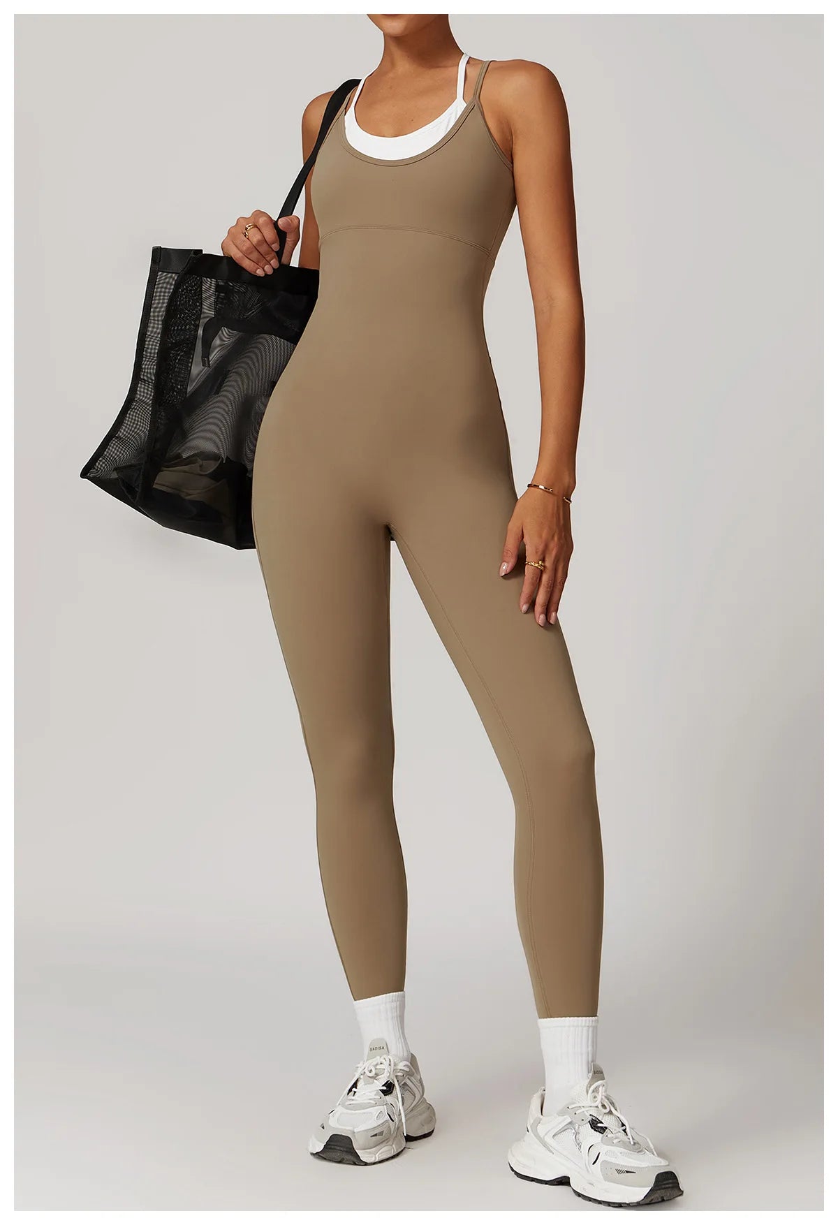 Color Blocked Jumpsuit Gym Set Women Yoga Suit Back Cross Sportswear Women Sports Jumpsuit Fitness Rompers Workout Bodysuits