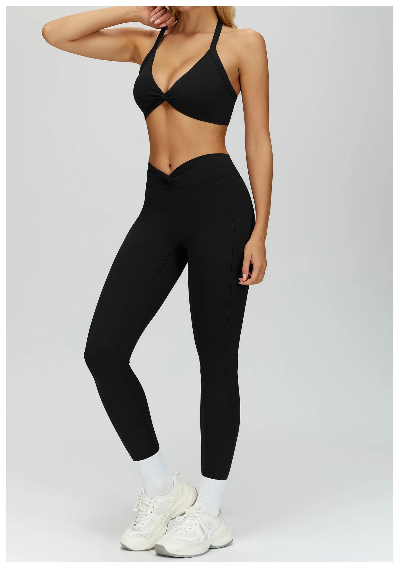 2PCS Yoga Clothes Women's Tracksuit Athletic Wear Fitness Suit Gym Outfits T-shirt Workout Sets Push Up Sports Bra Leggings Suit