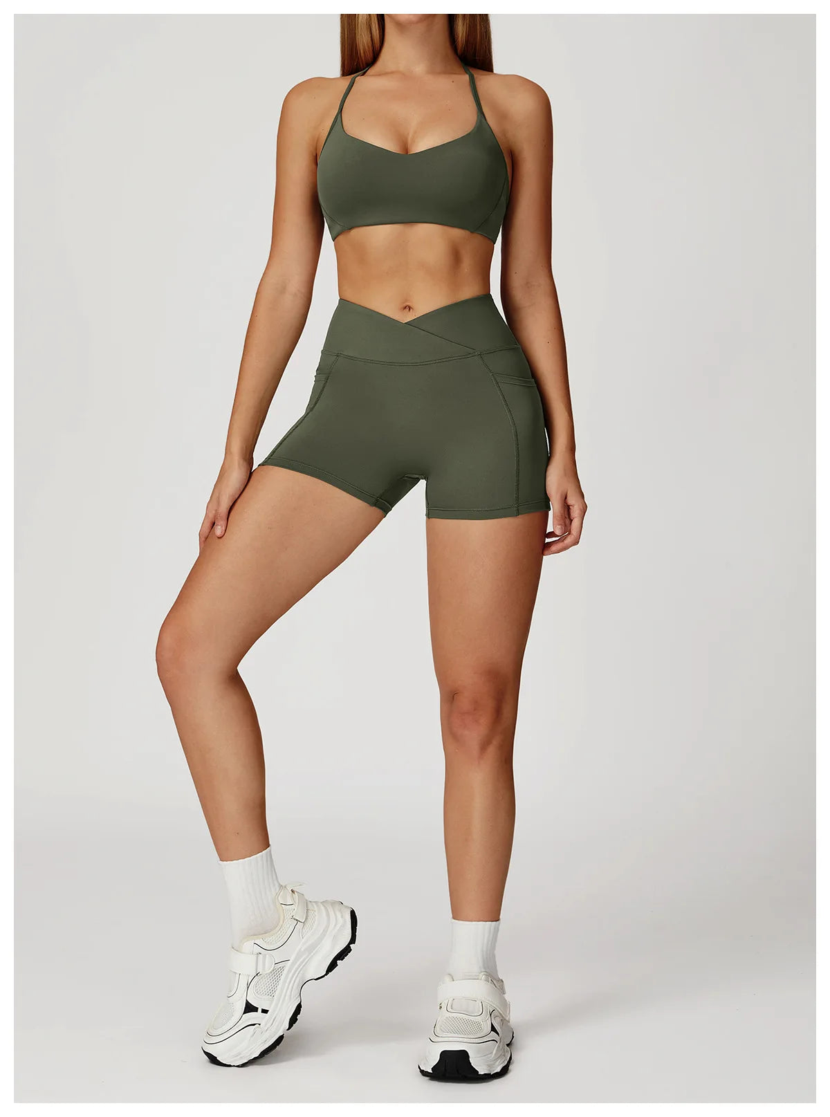 Cycling Shorts Cross Waist Head Yoga Shorts High Waist Workout Fitness Lift Butt Fitness Tights Gym Running Body Shaper Pants