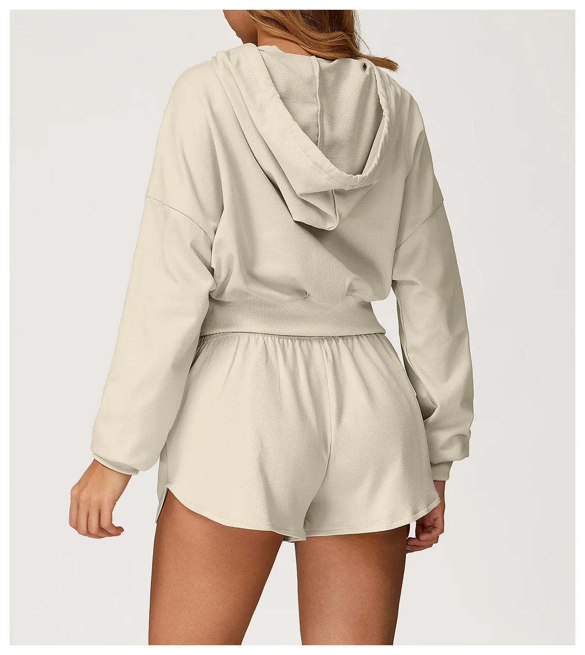 Winter Yoga Long Sleeved Women's Hooded Sweatshirt Zipper Windproof and Warm Casual Wweatshirt Women Outdoor Running Sportswear