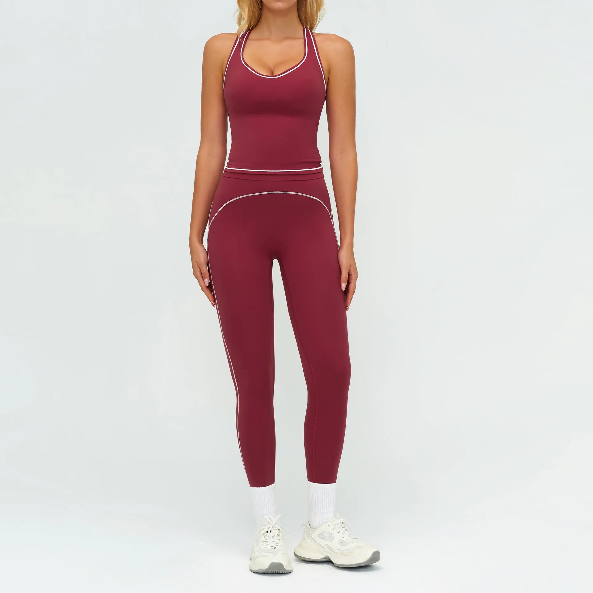 Women Tracksuit 2PCS Yoga Clothes Athletic Wear Fitness Set Gym Outfits Workout Sets Push Up Sports Bra Leggings Suit Sportswear