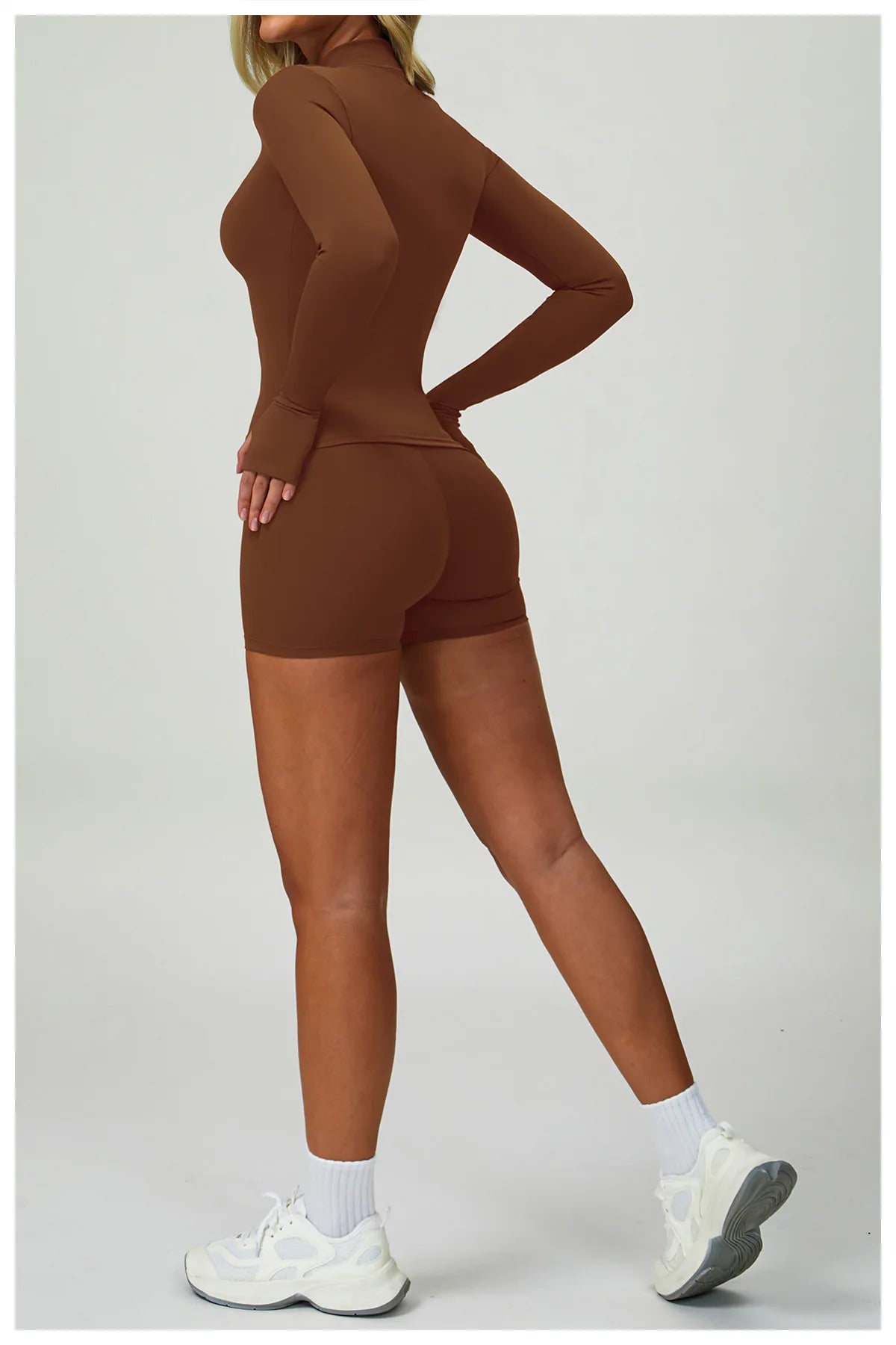 2/3PCS Women's Tracksuit Yoga Set Push Up Workout Sportswear Gym Clothing High Waist Leggings Fitness Long Sleeved Sports Suits