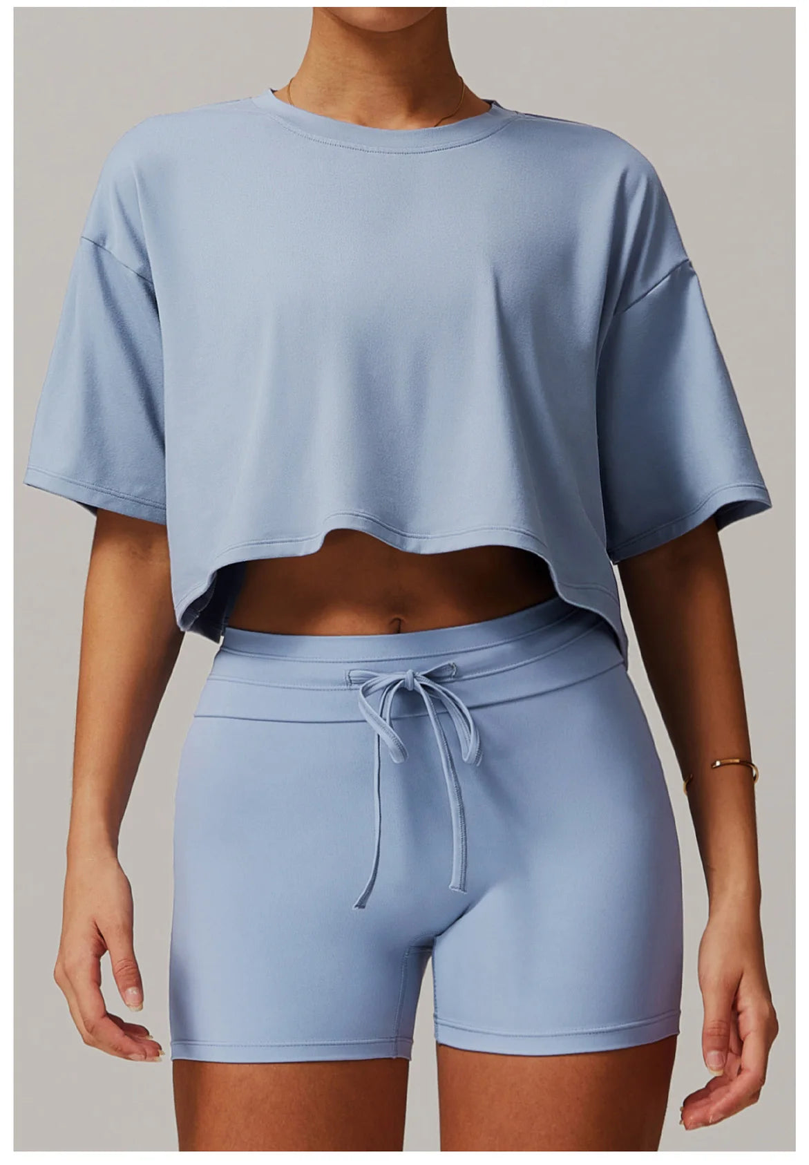 Summer New Sports Short Sleeved Top for Women Comfortable Round Neck Short T-shirt Fitness Running Yoga Short Sleeved Gym Shirt