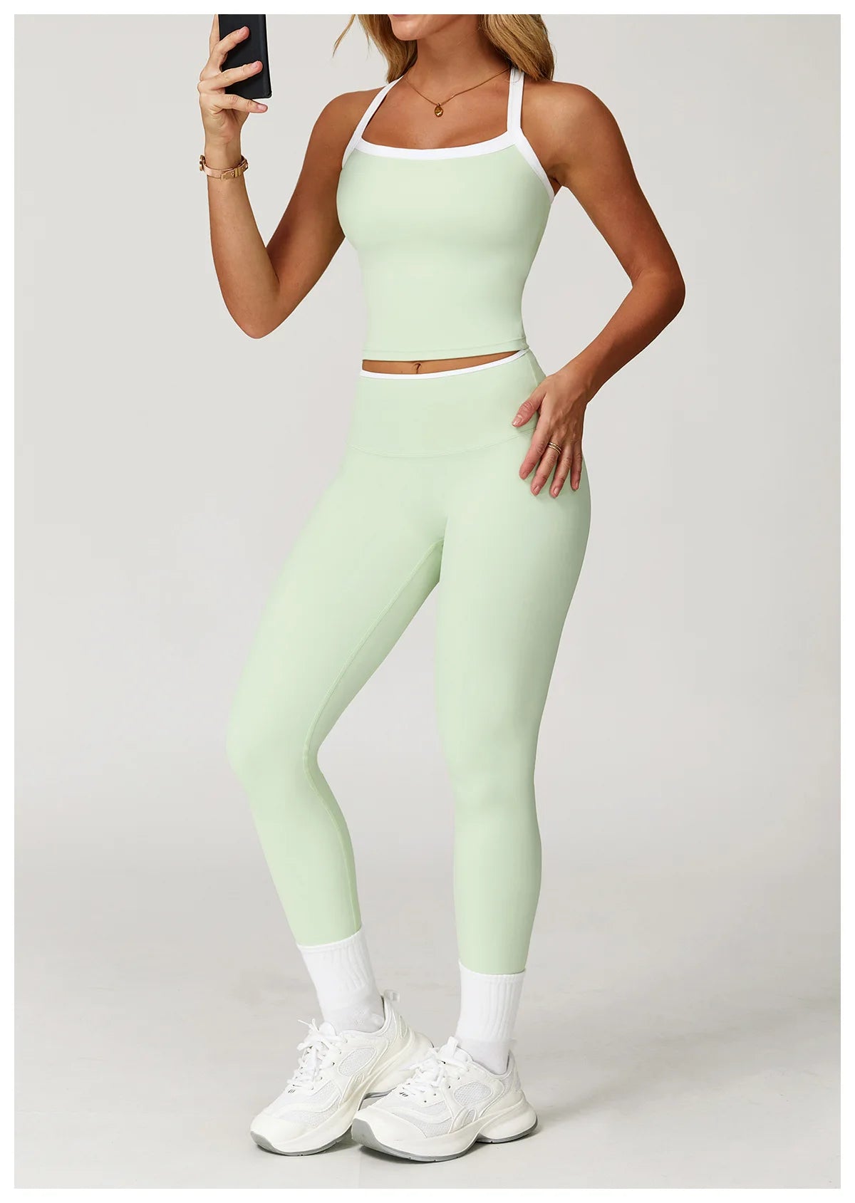 Yoga Leggings Women Impact Fitness Leggings Running Cycling Pants Breathable Sports Leggings High Waist Workout Gym Clothing