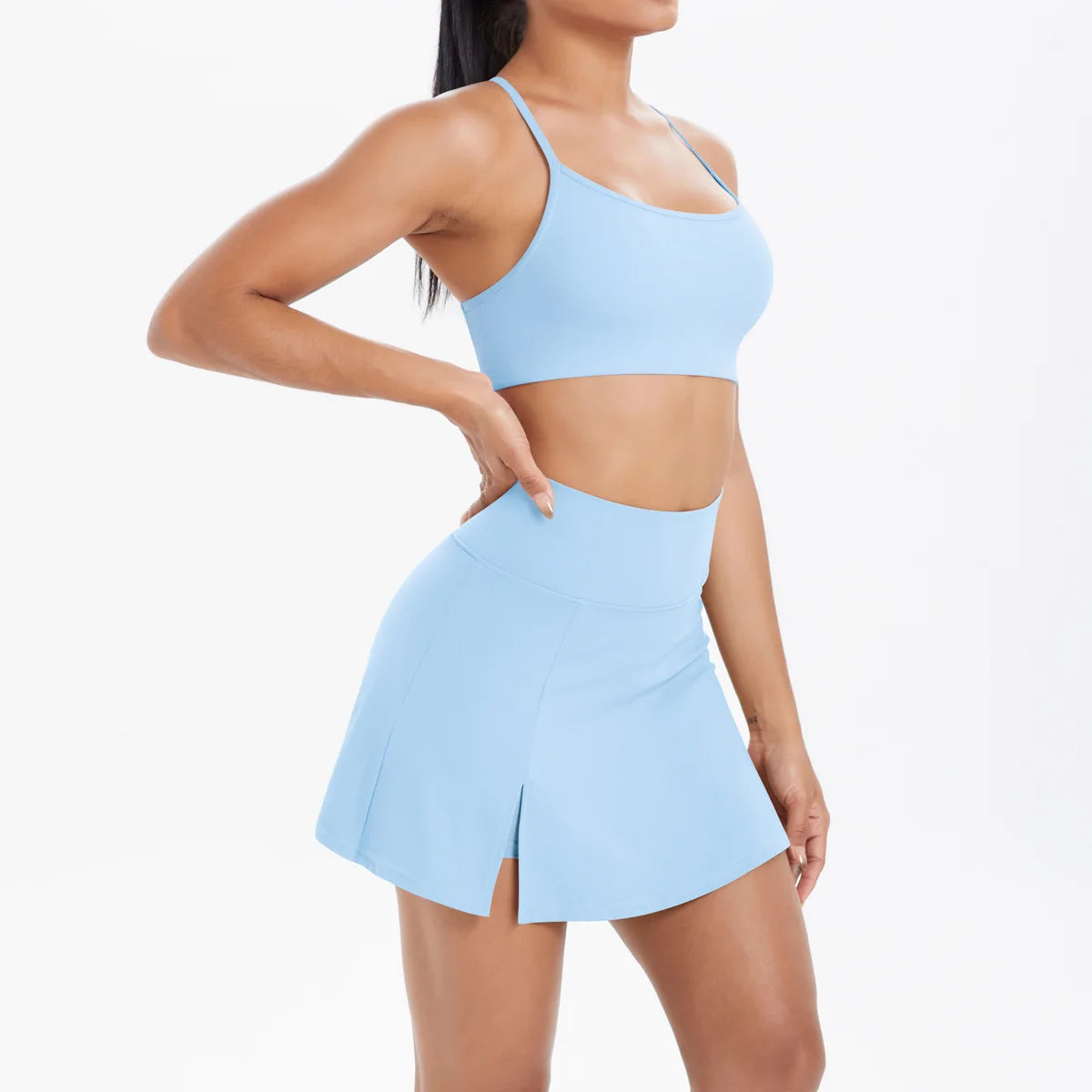 Yoga Outfits Women Tracksuit Sport Bras Shorts Workout Set Women Yoga Clothes Fitness Yoga Short Skirt Gym Set Yoga Sets