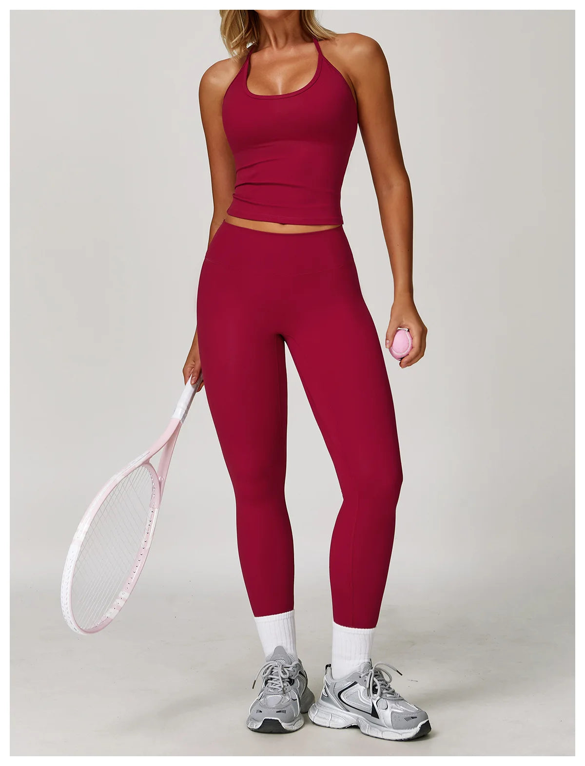 Women Tie Up Neck Sports Bra Sexy Beautiful Back Top Push Up Fitness Bra Yoga Gym Workout Bra Fitness Top Sports Breathable Bra