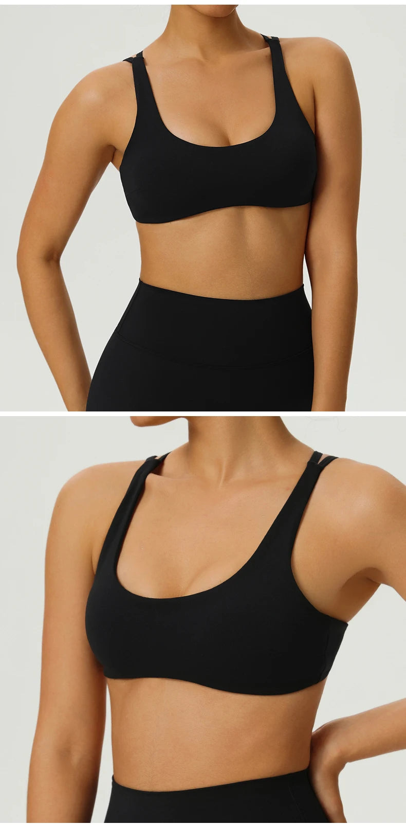 Women Tops Back Cross Strap Tank Top Push Up Underwear Running Sports Bra Breathable Soft Fitness Beauty Solid Color Yoga Bra