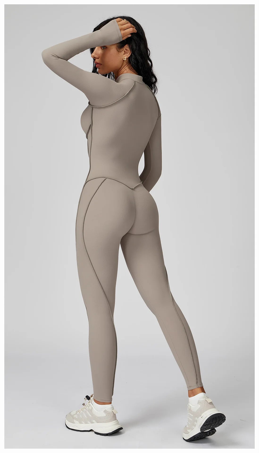 Women Sport Bodysuit Fitness Yoga Zipper Jumpsuit High Elasticity Outdoors Gym Tracksuits Workout Sports Sexy Jumpsuit Sportwear