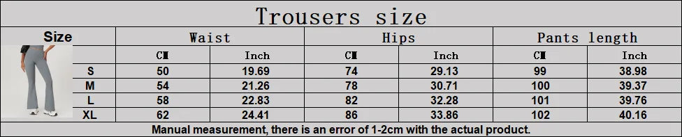 Yoga Flare Leggings Women Bell-bottoms Fitness Push Up High Waiste Wide Leg Workout Pants Gym Elastic Tights Exercise Sport Pant