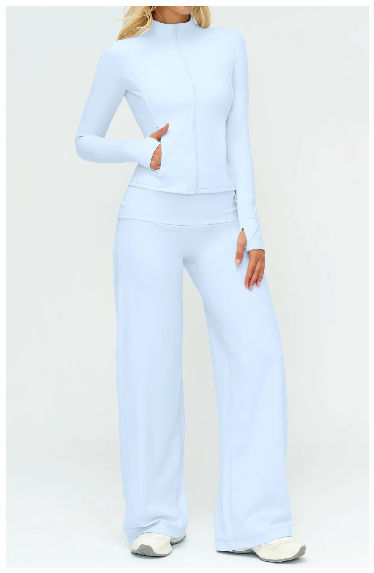 2/3PCS Women Tracksuit Yoga Set Sportswear Workout Clothes Athletic Wear Gym Outfit Fitness Bra Crop Top Long Sleeve Sports Suit