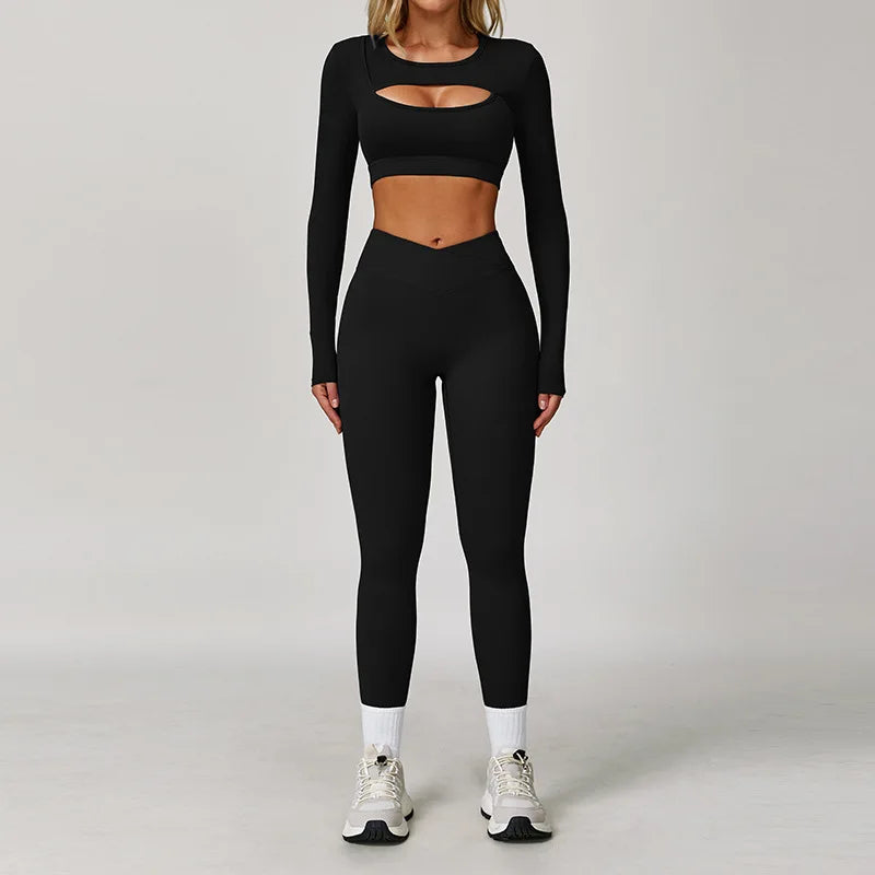 Sportswear Yoga Set 2PCS Gym Clothes Workout Outfits Yoga Suits For Women Tracksuits Fitness Set Sports Bra Running Gym Leggings