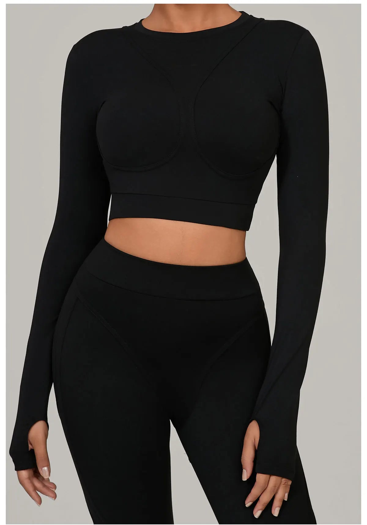 Women Yoga Shirts Crop Top Fitness Long Sleeves Push Up Shirts Women Yoga Sports Gym Clothes Running Quick-drying Workout Tops