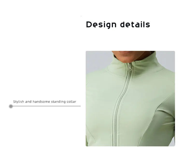 New Outdoor Running Yoga Jacket Elasticity Women's Sports Jacket Gym Sports Long Sleeves Women Quick-Drying Tights Zipper Hoodie