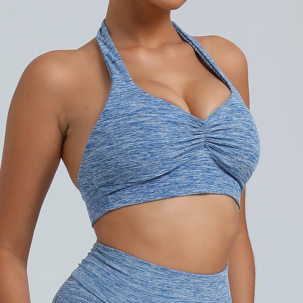 Sports Underwear Women Sports Bra Hanging Neck Yoga Bra Gym Top Women Training Running Yoga Bra Fitness Workout Tank Top
