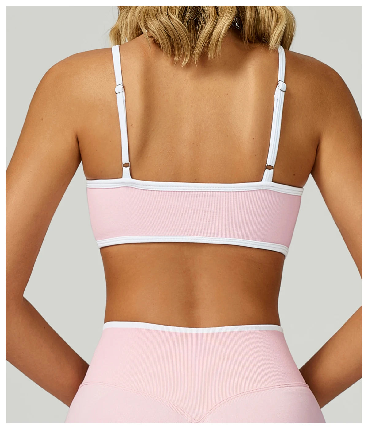 Women Seamless Halter Sports Bra High Support Push-up Open Back activewear Gym Tank Top Fitness Underwear Yoga Workout Brassiere