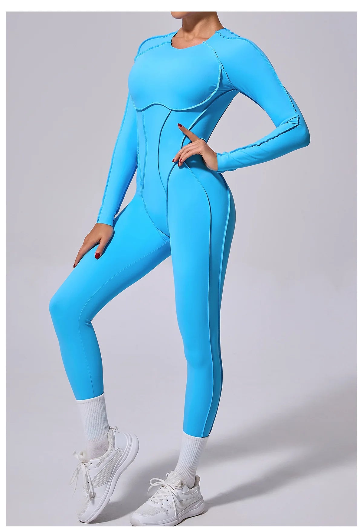 Workout Jumpsuit Sports Overalls Women Tracksuit Gym Clothing Running Long Sleeved Fitness Suits Gym Clothes Sportswear Yoga Set