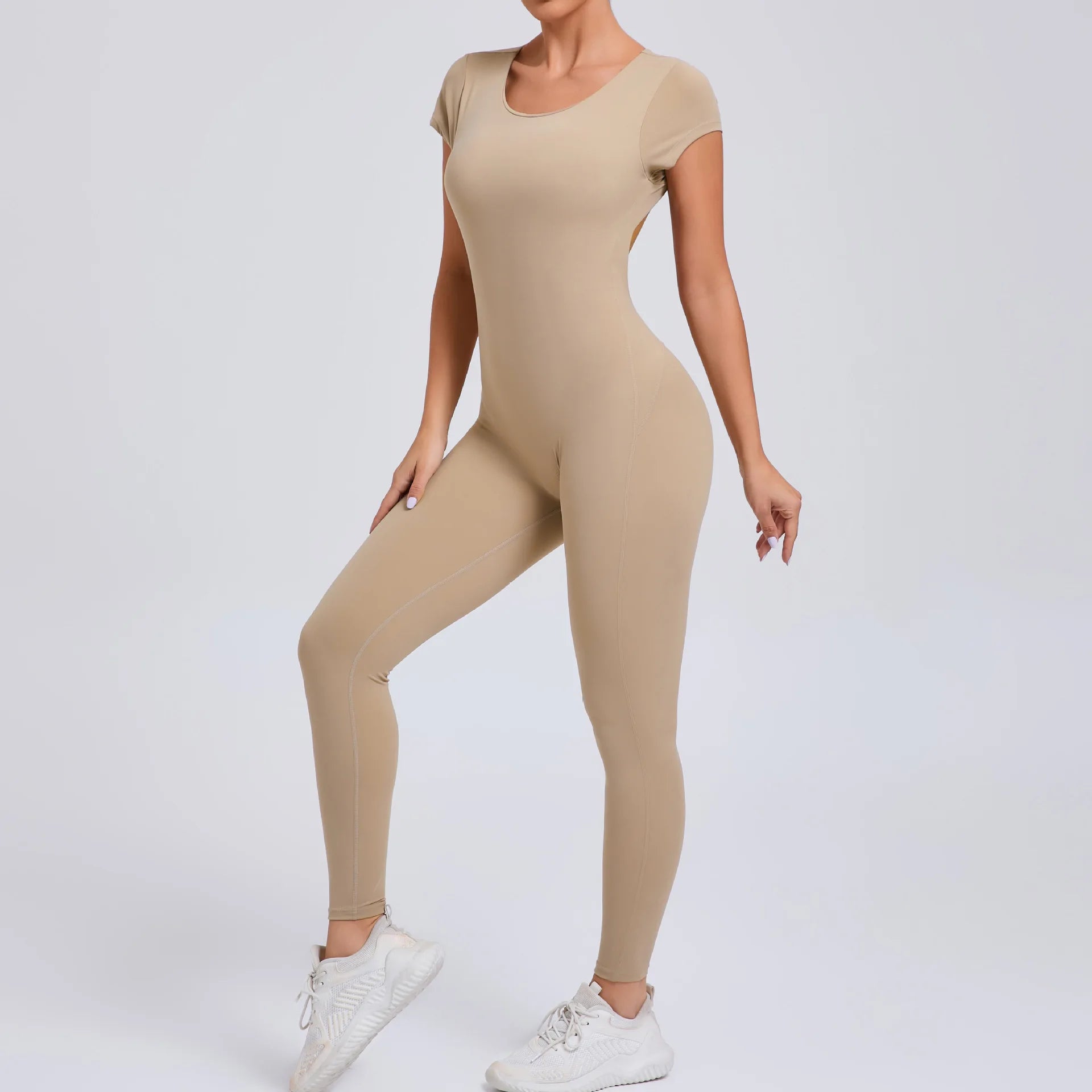 Yoga Suit Women's Jumpsuit One Piece Sports Suit Short Sleeve Gym Clothes Push Up Training Fitness Yoga Bodysuit Sportswear