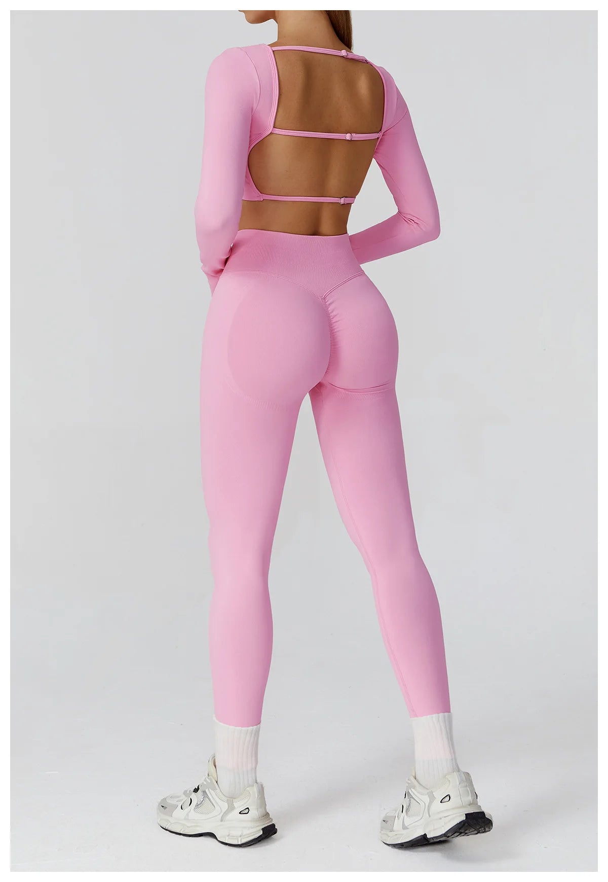Seamless Casual Quick Dry Sportswear Women Square Neck Gym Top Women Fitness Sports Crop Top Female Long Sleeve Yoga Clothing