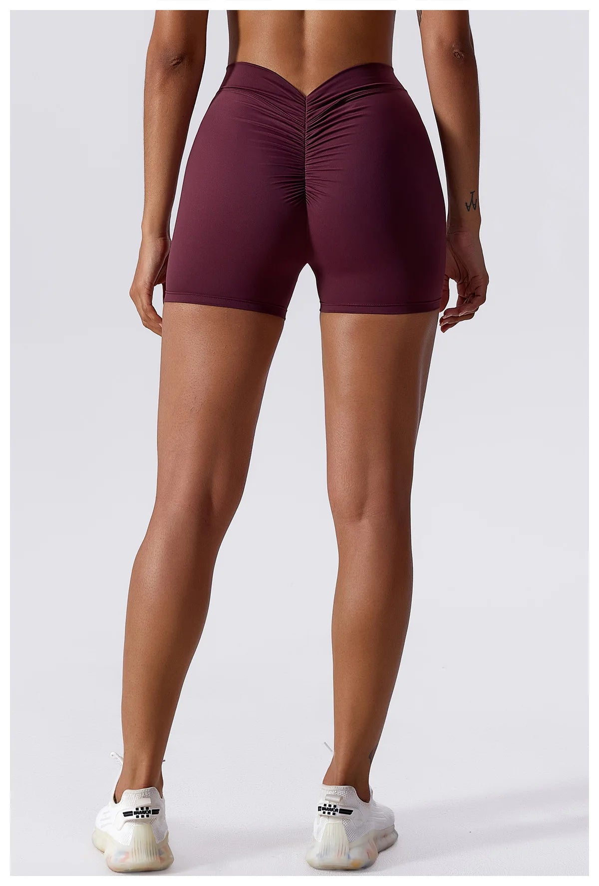 Women Yoga Shorts High Waist Scrunch Butt Lifting Comfort Fitness Gym Tights Squat Proof Naked Feel V-shaped Back Sports Shorts