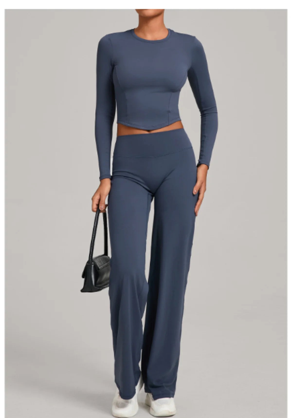 Gym Outfits 2PCS Yoga Suit Sports Set Women Sportswear Quick-Drying Women Tracksuit Running Workout Long Sleeve Yoga Clothing