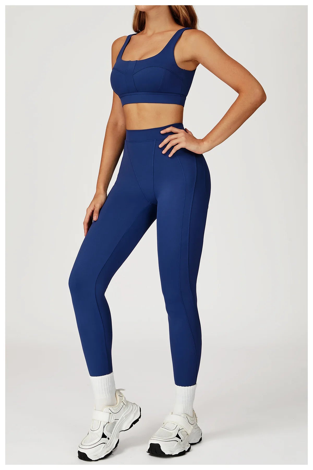 2PCS Yoga Set Gym Clothes Sportswear Yoga Suits For Women Outfits Fitness Set Tracksuits Sports Bra Gym Long Sleeved Leggings