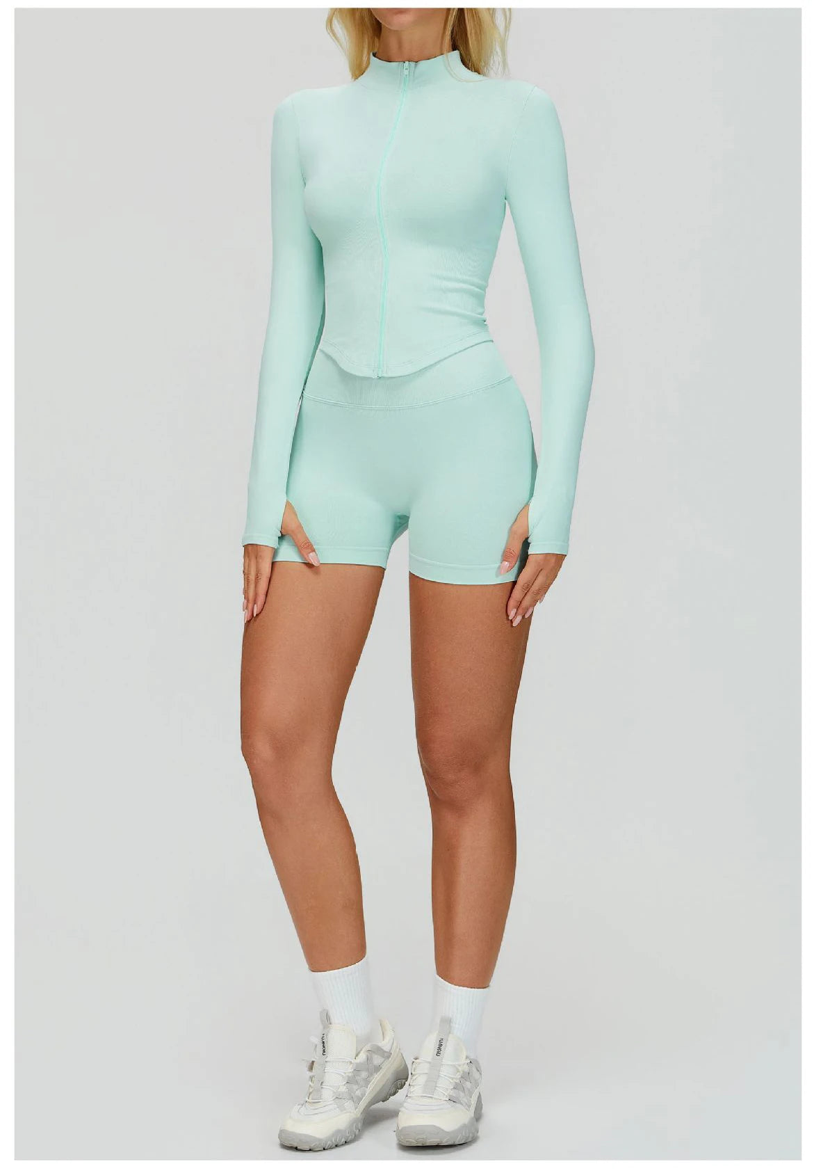 Seamless Yoga Suit 2PCS Sports Set Women Tracksuit Gym Running Workout Clothes Sports Long Sleeve Athletic Wear Yoga Clothing