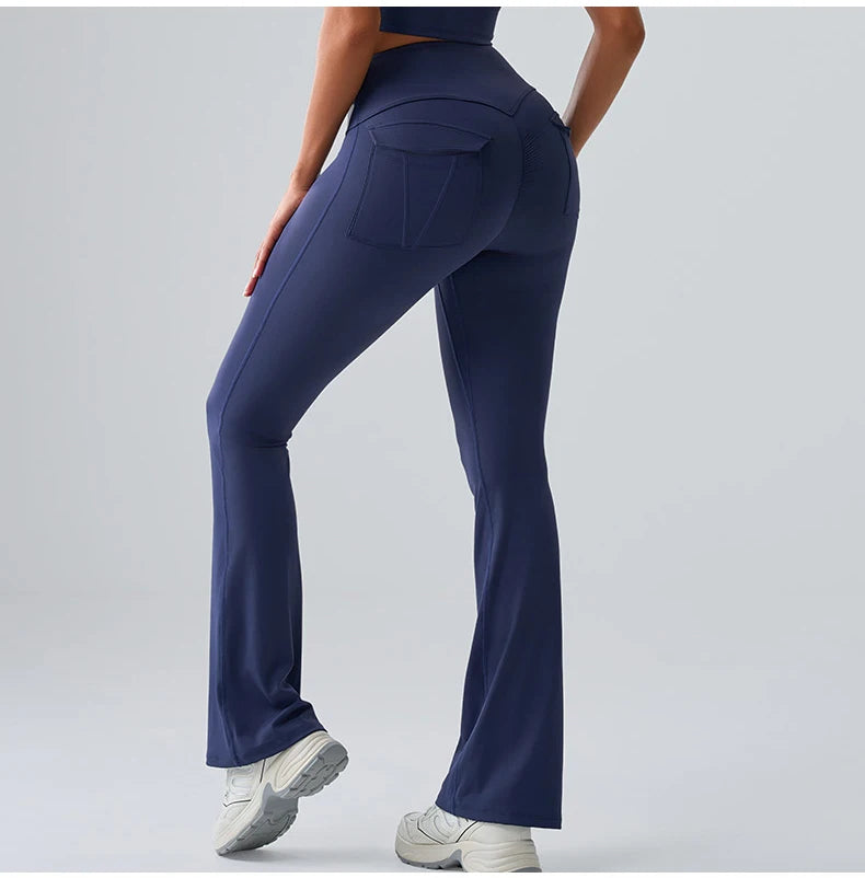 Sports Leggings Women Flares Leggings High Waist Tights Scrunch Butt Yoga Flares Pants Push Up Gym Leggings Women Yoga Clothes