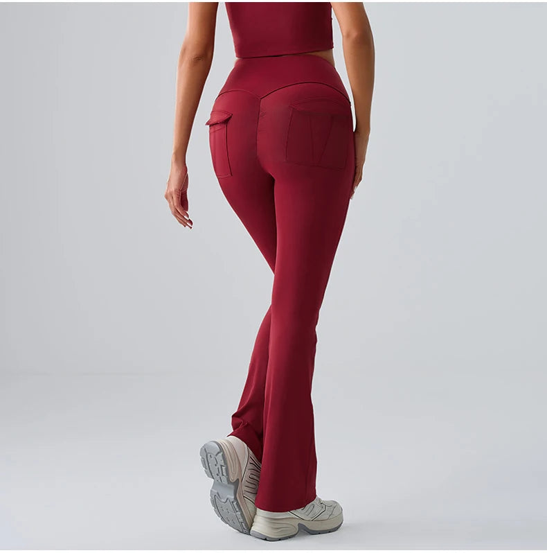 Sports Leggings Women Flares Leggings High Waist Tights Scrunch Butt Yoga Flares Pants Push Up Gym Leggings Women Yoga Clothes